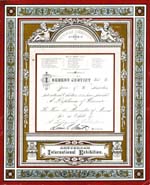 Amsterdam International Exhibition diploma of honour for the honourable minister for mines for the exhibit of a geological collection in 1883