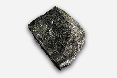 A fragment of tungsten. It is black in colour.